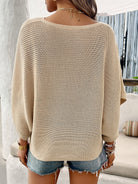 V-Neck Batwing Sleeve Knit Top - Charming Charlie