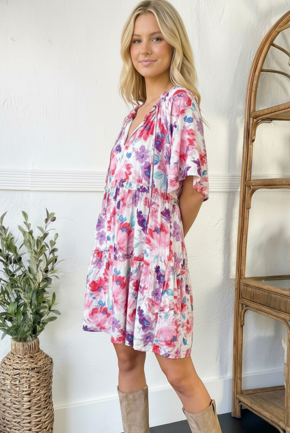 Petal Parade Tiered Dress - Charming Charlie