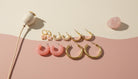 Pink Gold Dreams Hoop Earrings Set - Charming Charlie
