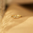 925 Sterling Silver Inlaid Zircon Fish Ring - Charming Charlie