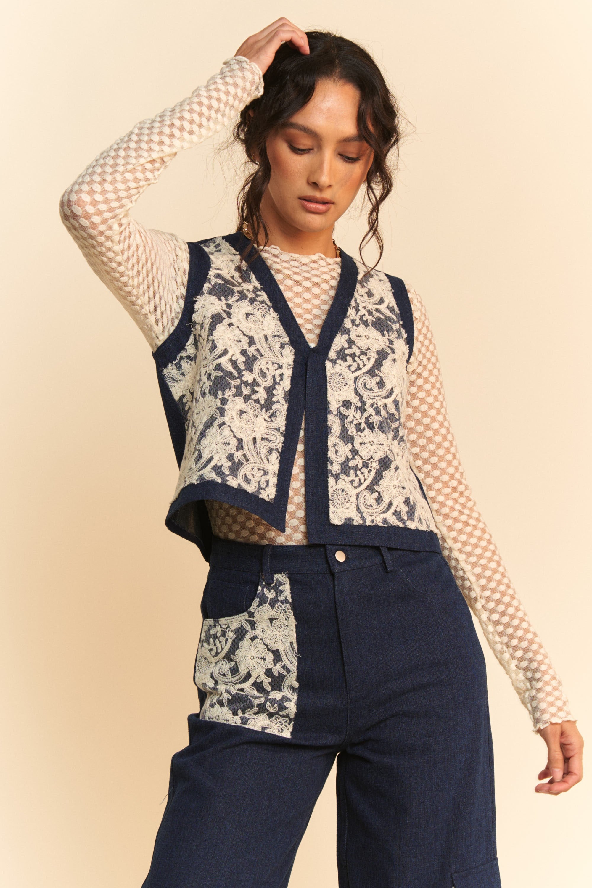 Cygne Lace gilet Fanch