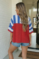 Stripe Patriotic Multi Media Mix Top - Charming Charlie