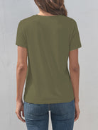 Graphic Round Neck Short Sleeve T-Shirt - Charming Charlie