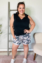 Be Bold Pink/Black Camo French Terry Pocket Shorts - Charming Charlie
