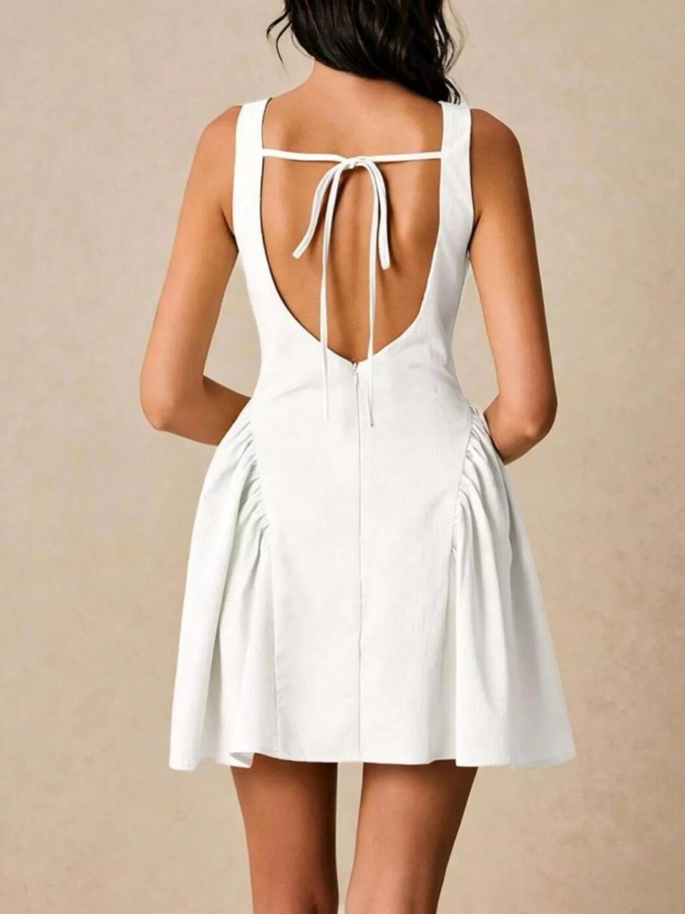 Tie Back Sleeveless A-Line Dress – Charming Charlie
