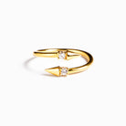 925 Sterling Silver Inlaid Zircon Bypass Ring - Charming Charlie