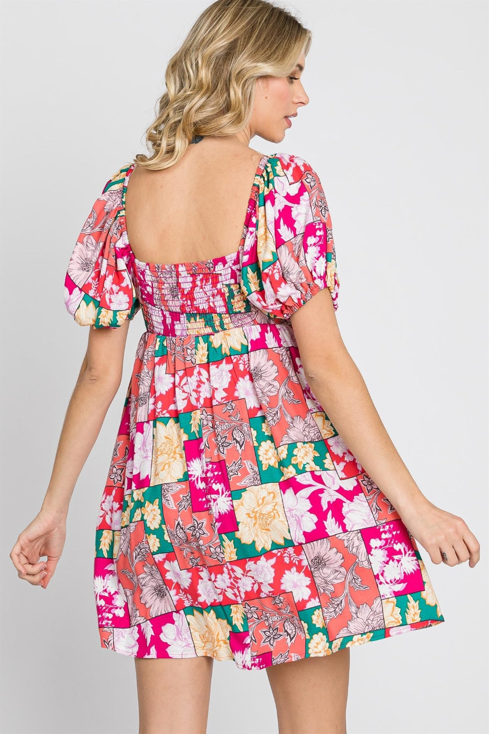 GeeGee Floral Ruff Sleeve Mini Dress - Charming Charlie