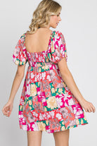 GeeGee Floral Ruff Sleeve Mini Dress - Charming Charlie
