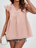 Ruched V-Neck Cap Sleeve Blouse - Charming Charlie