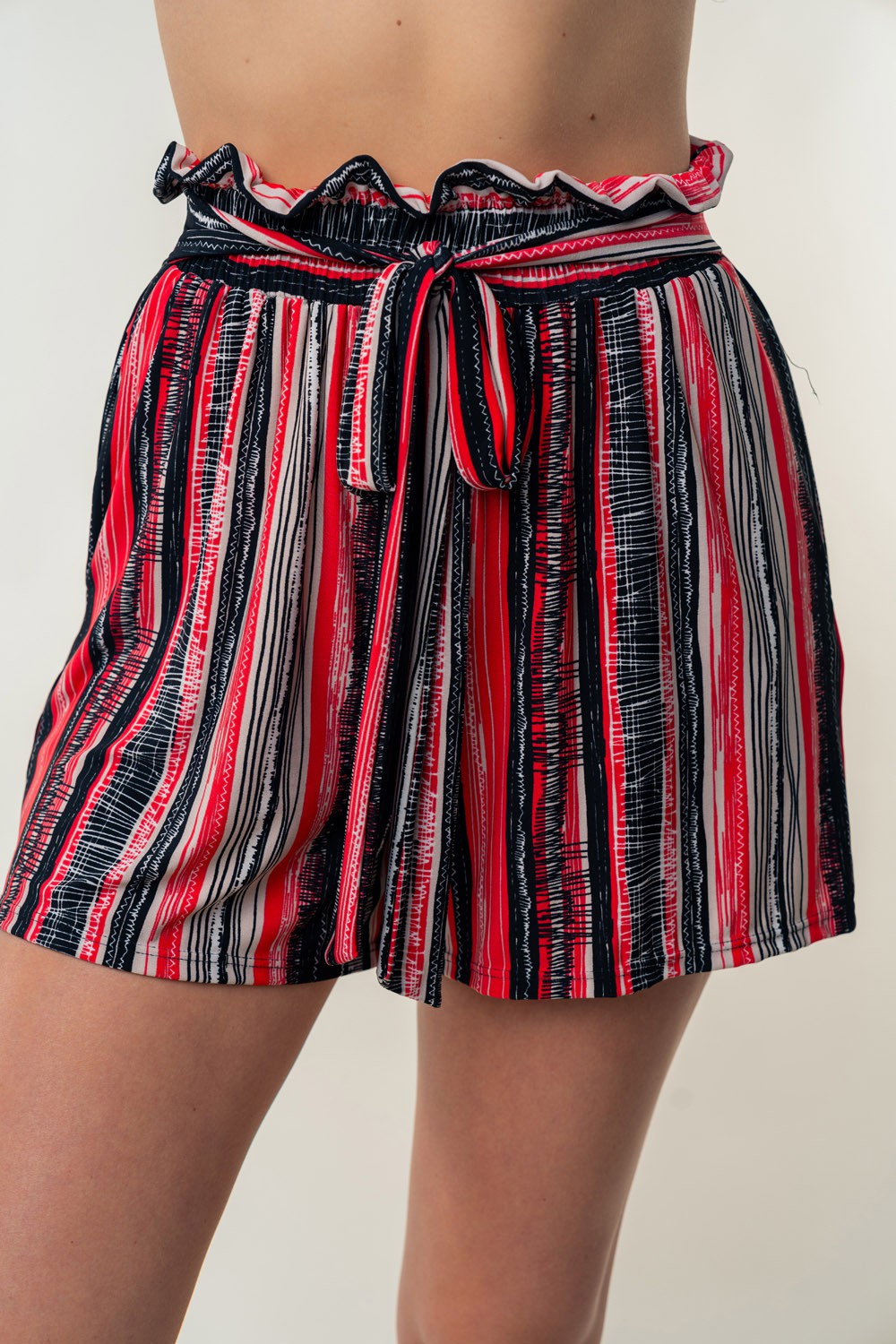 White Birch Full Size High Waisted Striped Shorts - Charming Charlie