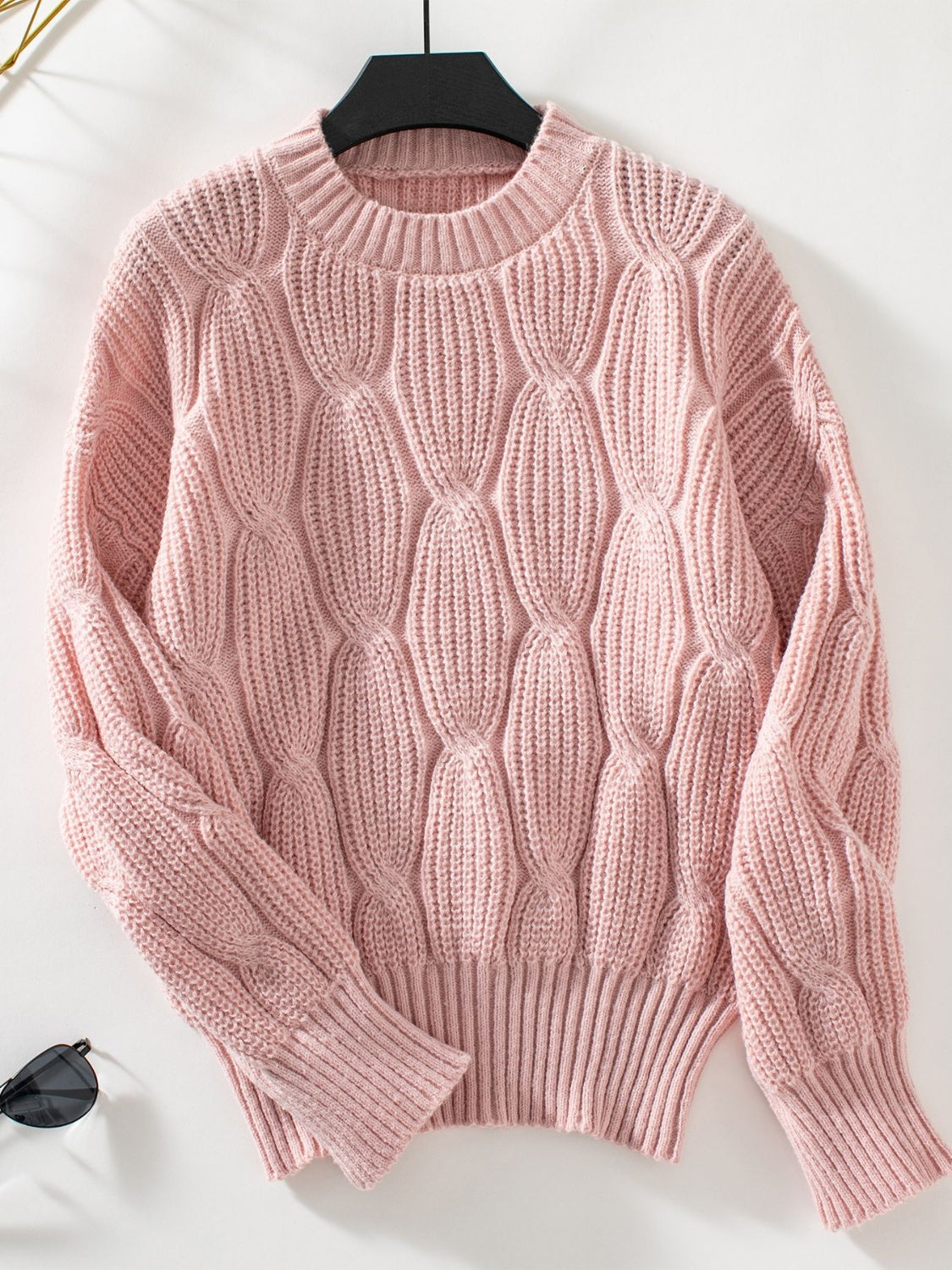 LUCKY Round Neck Dropped Shoulder Sweatshirt