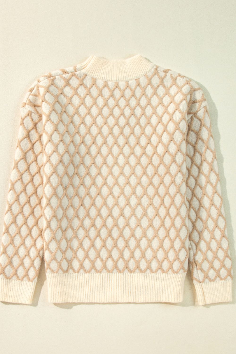 新品mame Knitted Shirt with DiamondPattern Cream Diamond Polo | SPIER & MACKAY