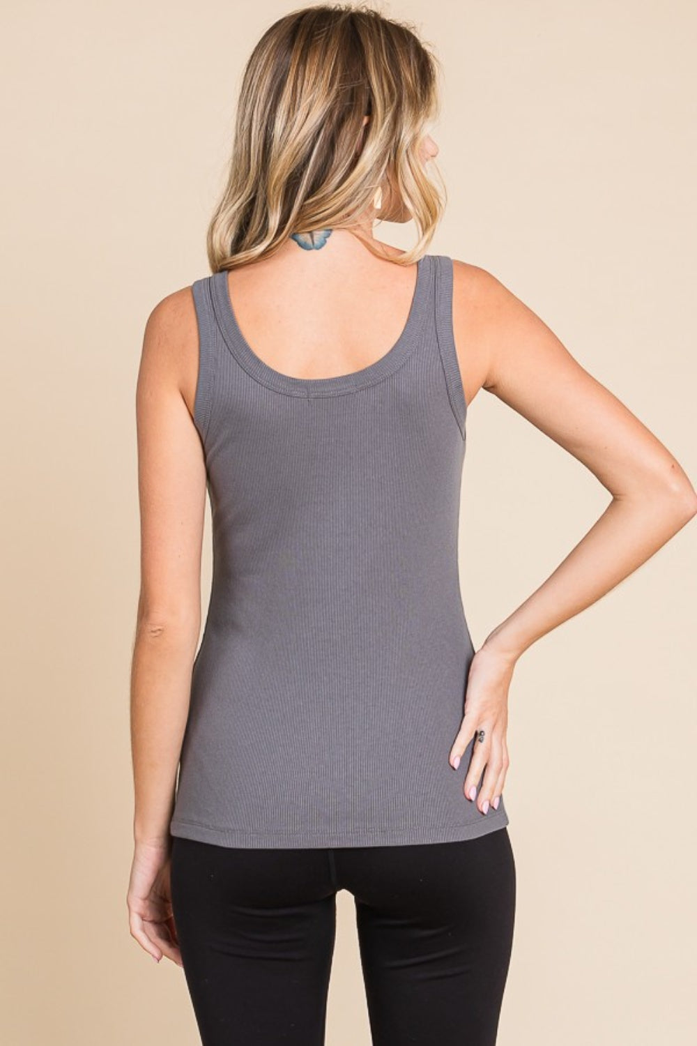 Culture Code Full Size Ribbed Scoop Neck Tank - Charming Charlie