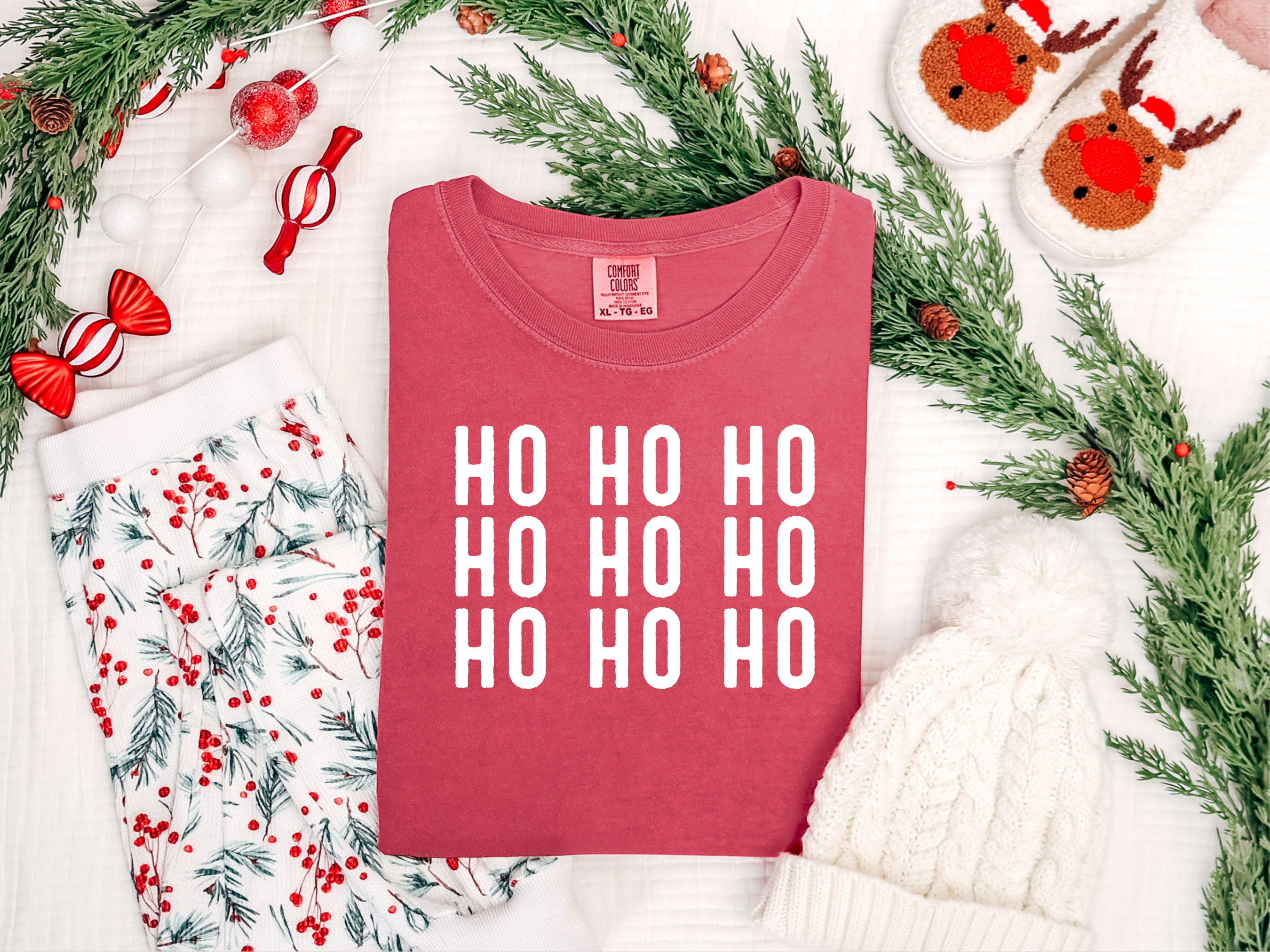 Ho Ho Ho Stacked Graphic Tee and Sweatshirt - Charming Charlie