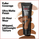 Revlon ColorStay Full Cover Longwear Matte Foundation, Heat & Sweat Resistant Lightweight Face Makeup - Charming Charlie