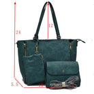 3 in 1 Side Zipper Women’s Tote Handbag set - Tote Bag