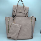 3 in 1 Side Zipper Women’s Tote Handbag set - Tote Bag