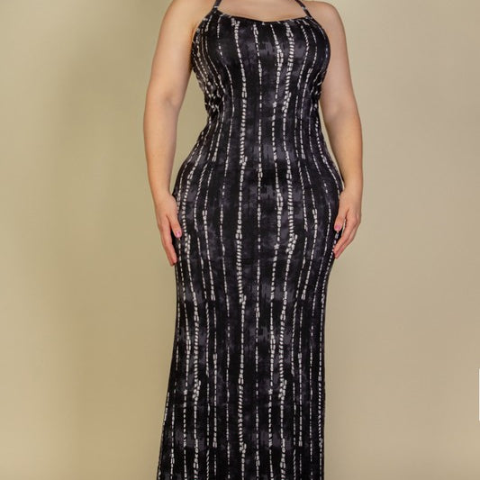 Plus Size Tie Dye Printed Cami Bodycon Maxi Dress – Charming Charlie