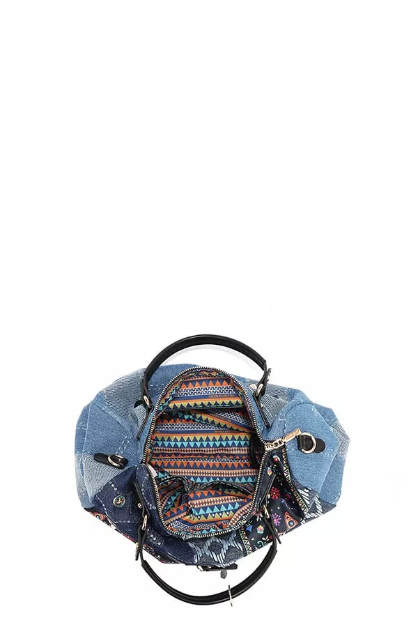 Nicole Lee USA Bosque De Amor Denim Boston Bag – Charming Charlie