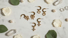 3 Gold Crystal Drop Earrings - Charming Charlie