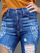 Raw Hem Distressed Bootcut Jeans - Charming Charlie