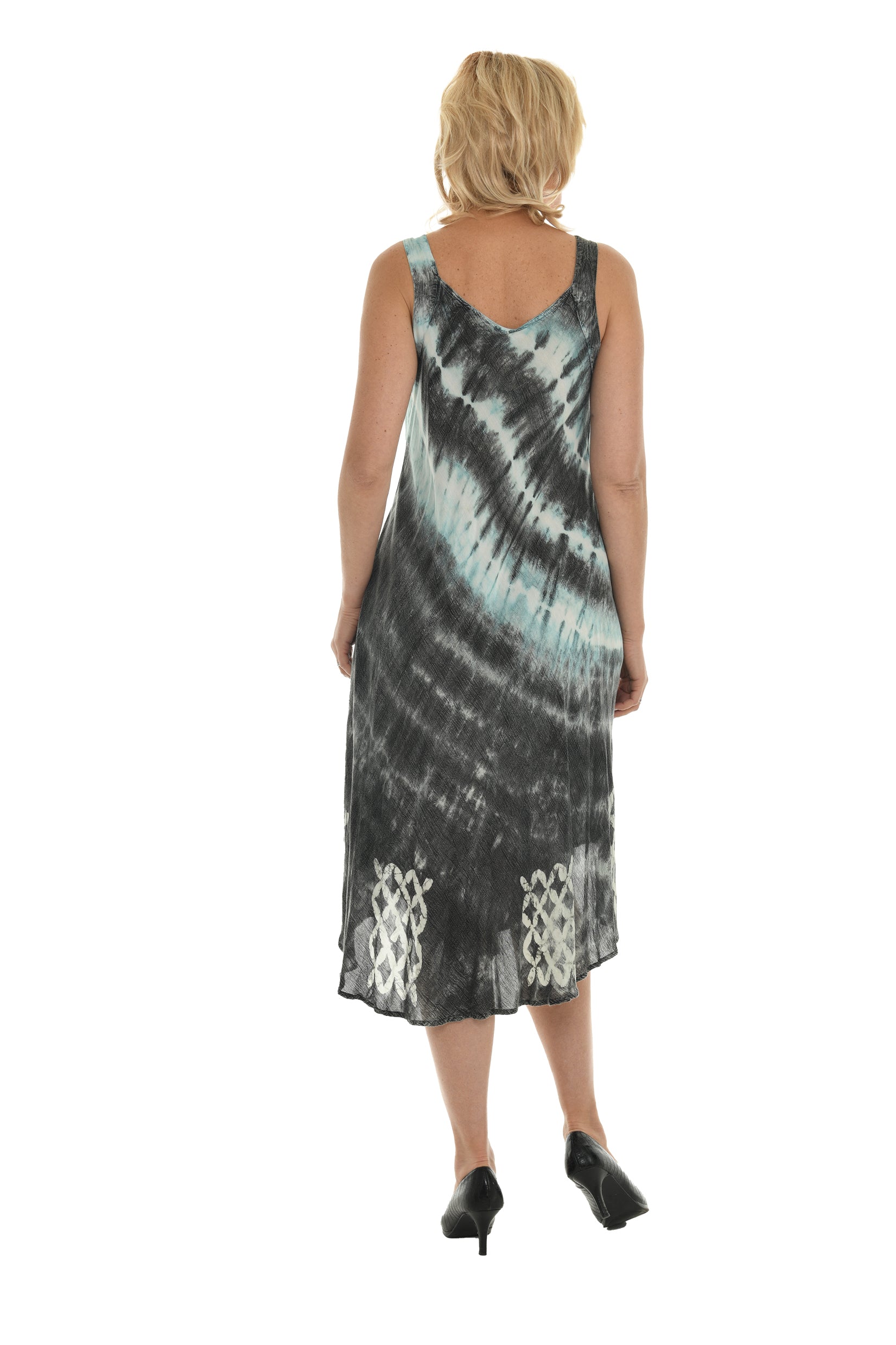 Tie Dye Sleeveless Midi Dress - Shoreline Wear, Inc.