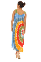 Spiral Tie Dye Sleeveless Long Sundress - Shoreline Wear, Inc.