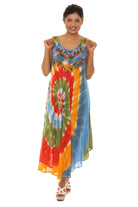 Spiral Tie Dye Sleeveless Long Sundress - Shoreline Wear, Inc.