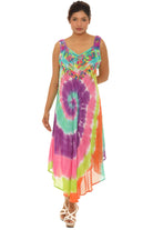 Spiral Tie Dye Sleeveless Long Sundress - Shoreline Wear, Inc.