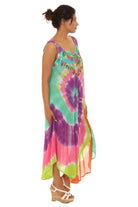 Spiral Tie Dye Sleeveless Long Sundress - Shoreline Wear, Inc.