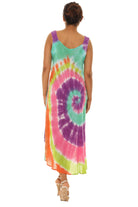 Spiral Tie Dye Sleeveless Long Sundress - Shoreline Wear, Inc.