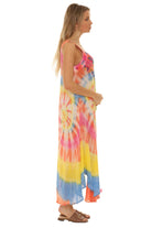 Spiral Tie Dye Sleeveless Long Sundress - Shoreline Wear, Inc.