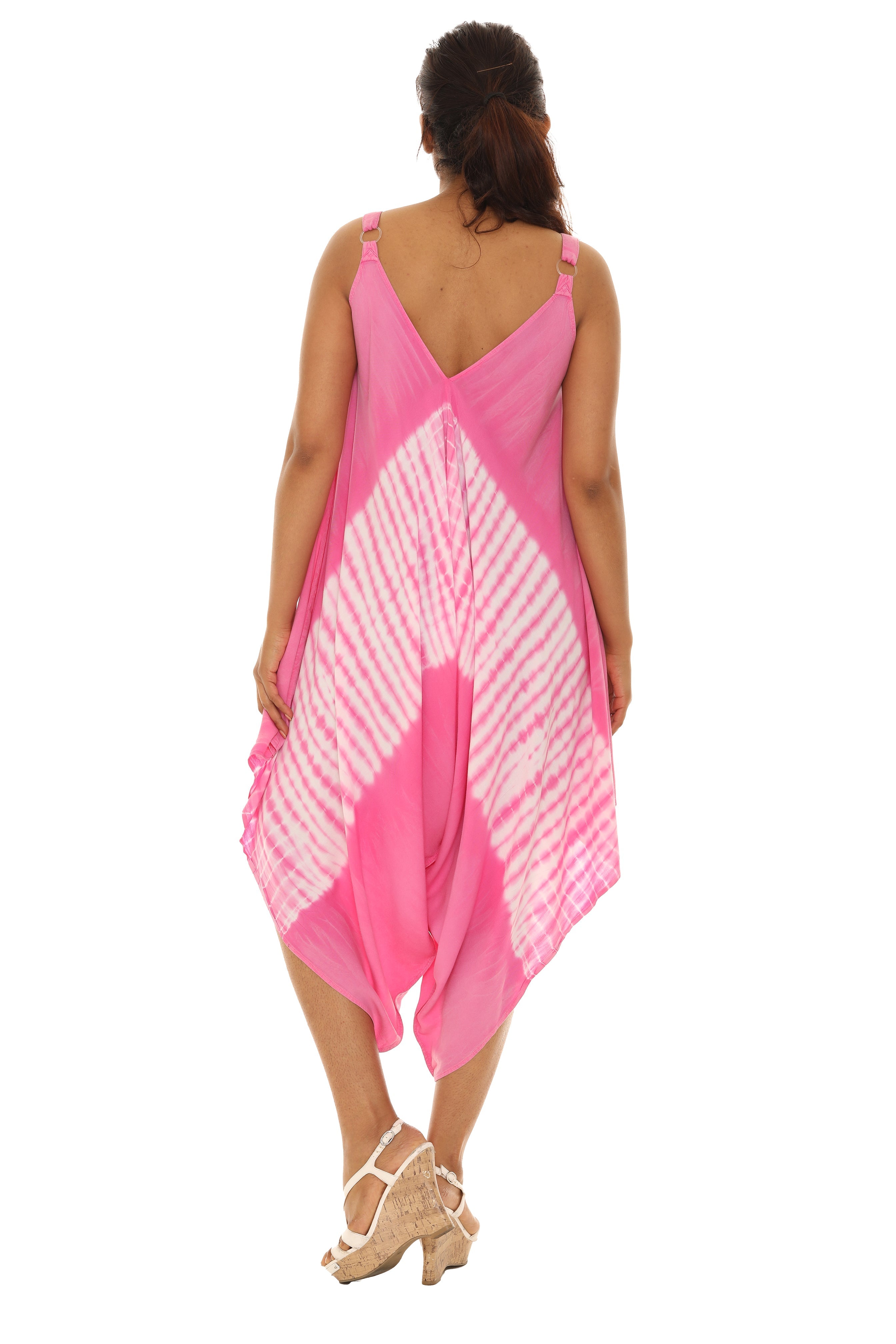Tie-Dye Wide Leg Harem Jumpsuit - Shoreline Wear, Inc.