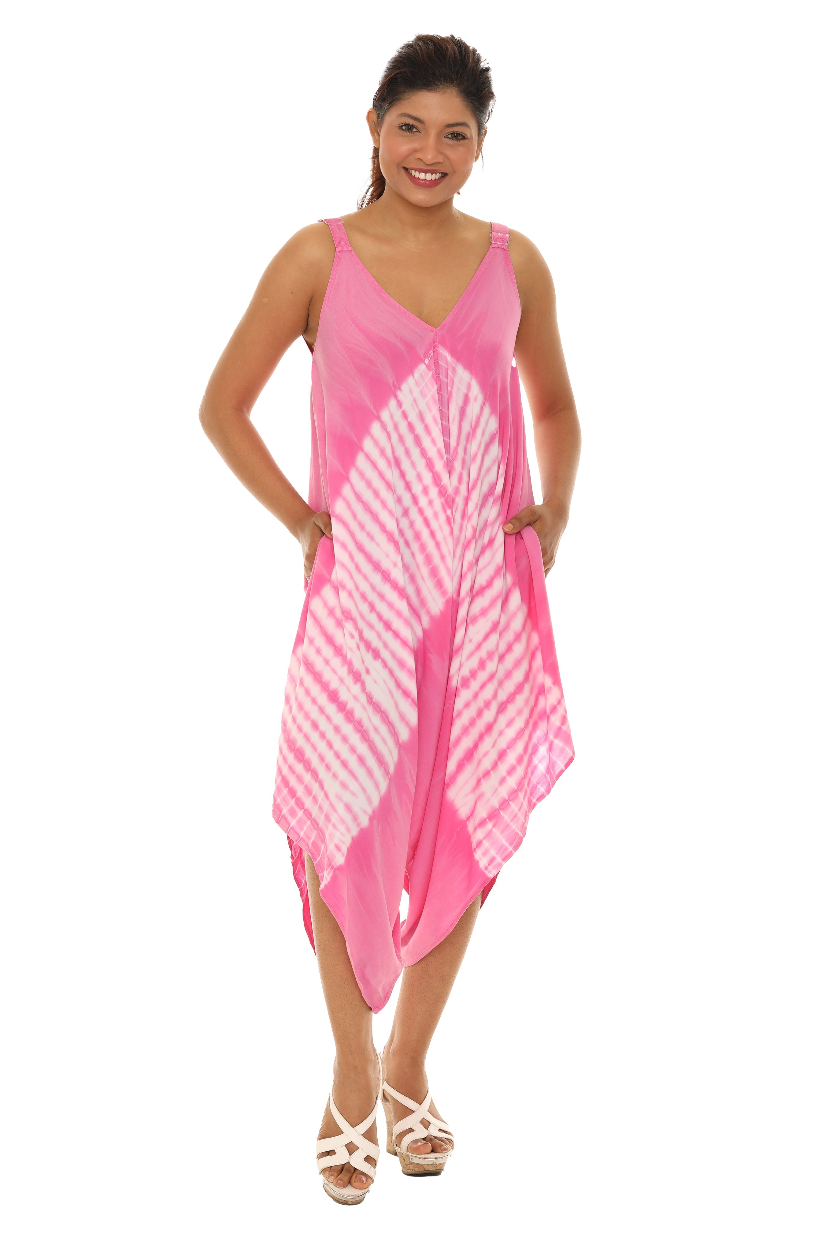 Tie-Dye Wide Leg Harem Jumpsuit - Shoreline Wear, Inc.