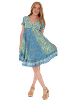 Short Sleeve V-Neck Floral Dress - Charming Charlie