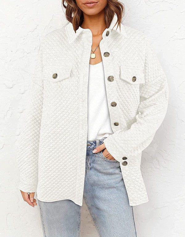 Textured button front jacket – Charming Charlie