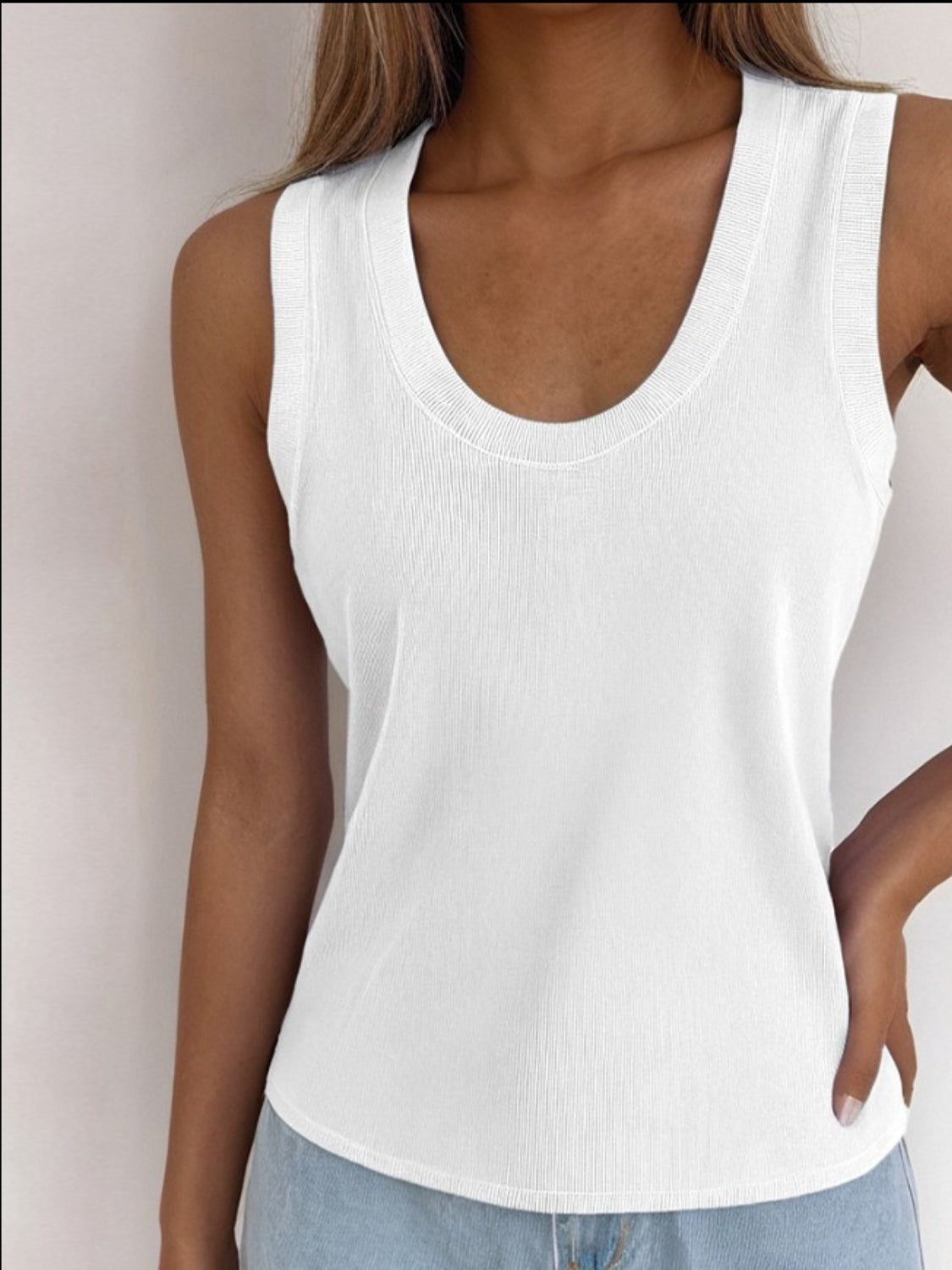 Solid Scoop Neck Tank - Charming Charlie