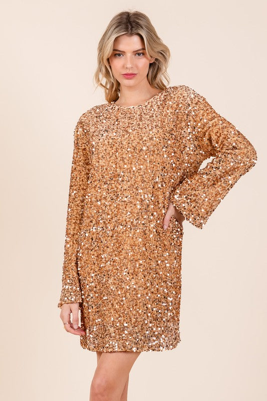 gold sparkly cocktail dress Sequin Cocktail Mini Dress – Charming Charlie