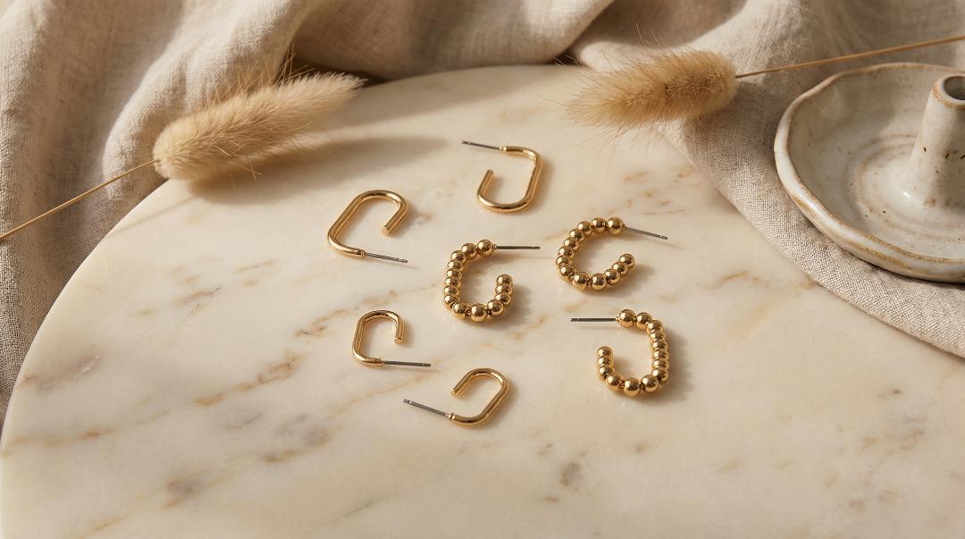 3 Gold Hoop Earring Pack - Charming Charlie
