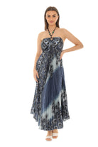 Peacock Pleated Maxi Halter Dress - Shoreline Wear, Inc.