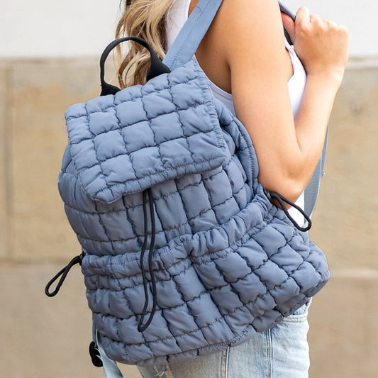 Stevie Quilted Puffer Backpack – Charming Charlie