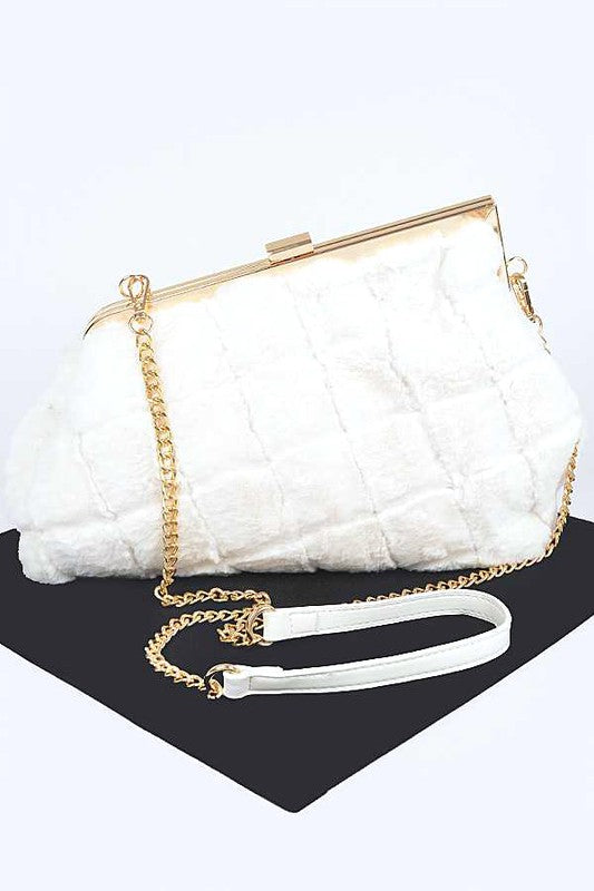 Quilted Faux Fur Iconic Swing Bag