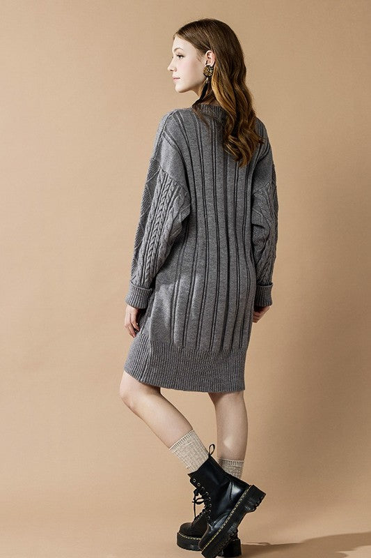 knit hooded dress All Day Ribbed Knit Dress Black by Snoga Athletics M main image 1