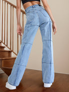 High Waist Straight Jeans with Pockets - Charming Charlie