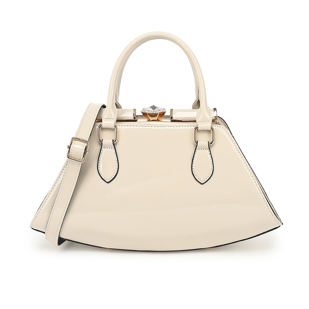 Patent Leather Frame Satchel - Charming Charlie