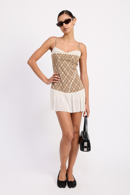 plaid ruched dress Plaid Seersucker Ruched Sparrow Dress