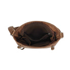 Washed Hobo Crossbody with Front Zip Compartments - Charming Charlie