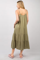 VERY J Ruffled A-Line Midi Cami Dress - Charming Charlie