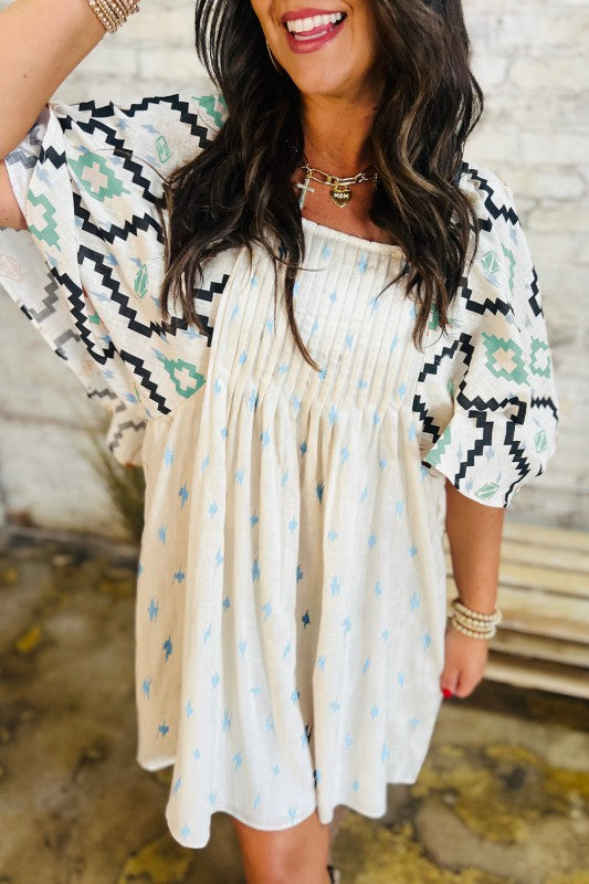 angel sleeve mini dress THE ANGEL SLEEVE MINI DRESS in Black Gauze Black Gauze / 2026RES261 BG / 2