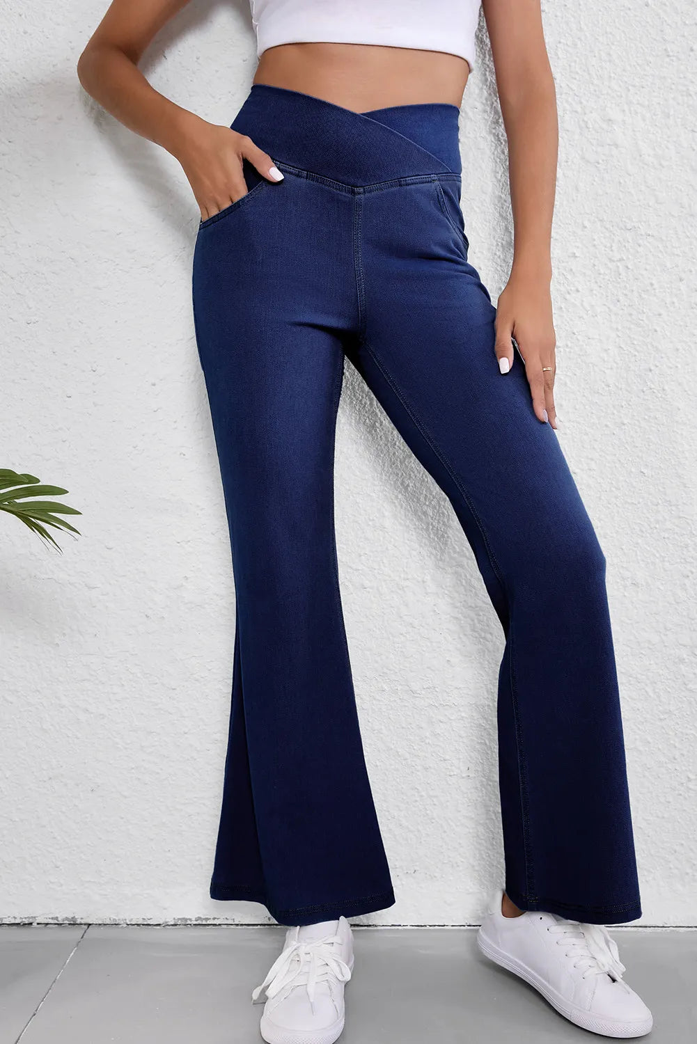 Asymmetric Waist Flare Jeans - Charming Charlie